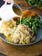 Crock Pot Pork Roast and Gravy - The Cozy Cook