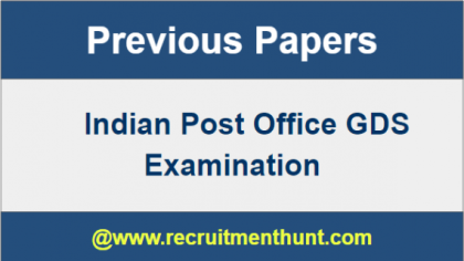 (SOLVED) Indian Post Office GDS Previous Year Question Papers (Hindi and English) with Answer PDF Download