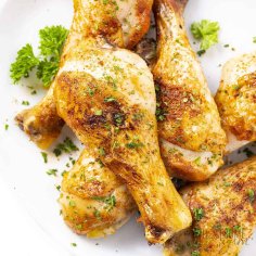 Super CRISPY Baked Chicken Legs Drumsticks Recipe | Wholesome Yum