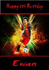  Personalised Lionel Messi Birthday Card