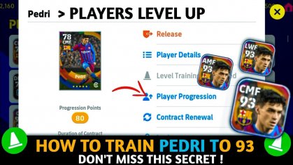 Pedri eFootball 2023 | Train Players To Max Rating eFootball 2023 player Level Training Guide - YouTube