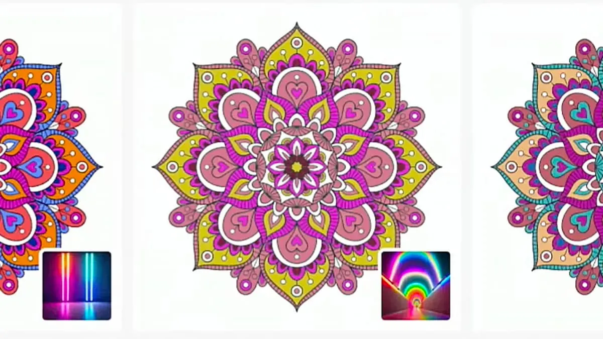 Mandala Colored Design with Adobe Firefly Service / Adobe Firefly