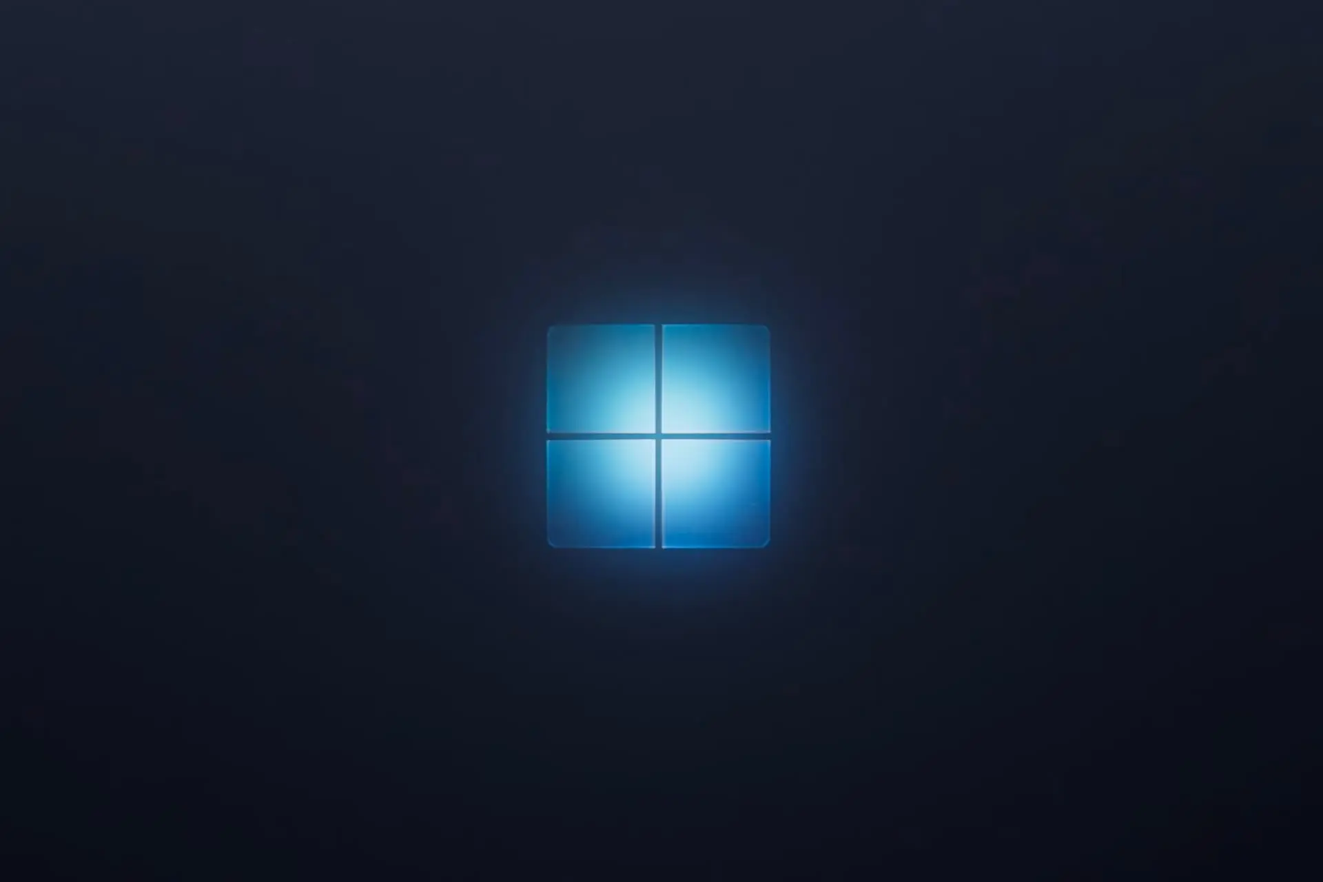 Windows logo in dark background