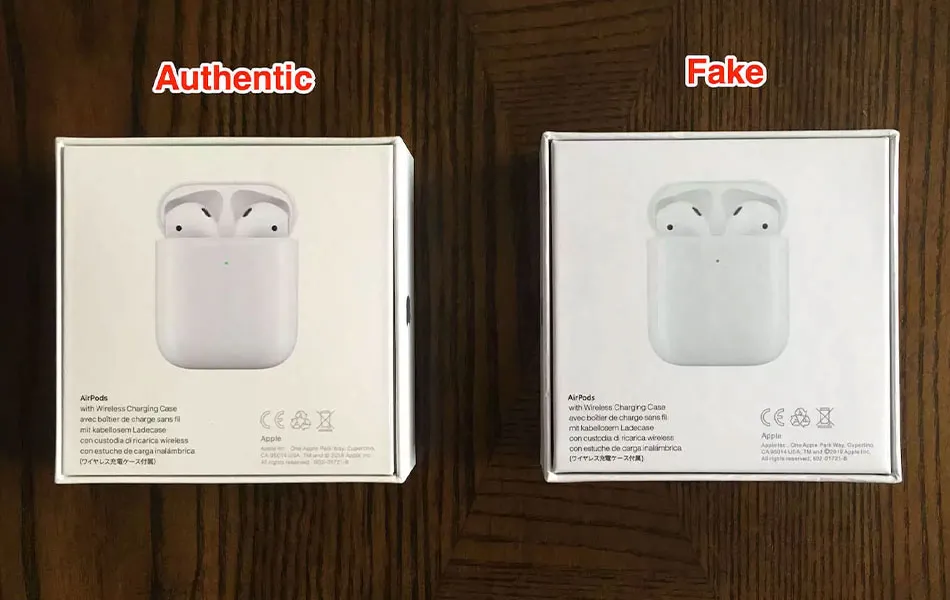 AirPods back packaging