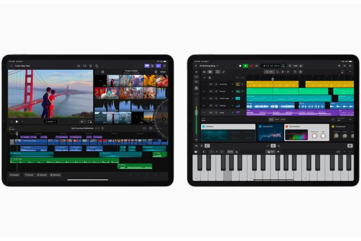 iPad version of final cut pro and logic pro