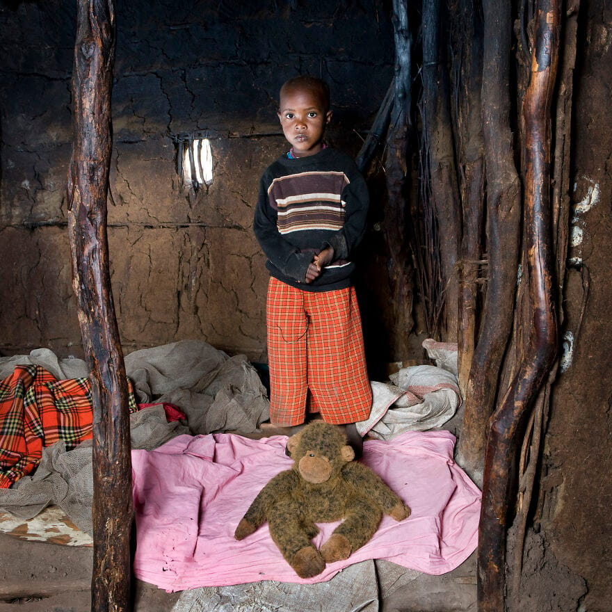 Boy with toys