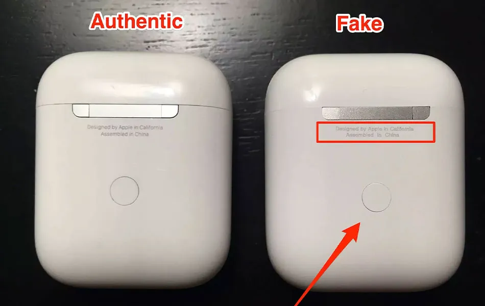 Review of the fake and original AirPods back button