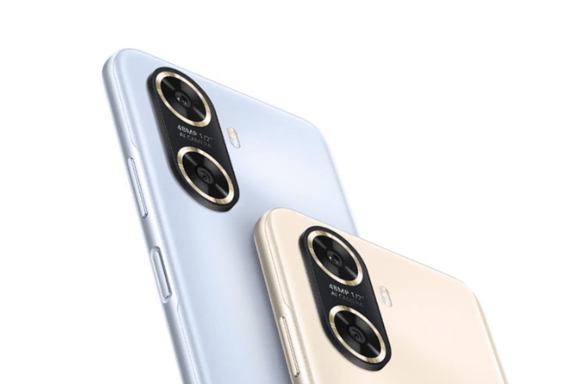 Huawei Enjoy 60 back panel in gold and blue colors