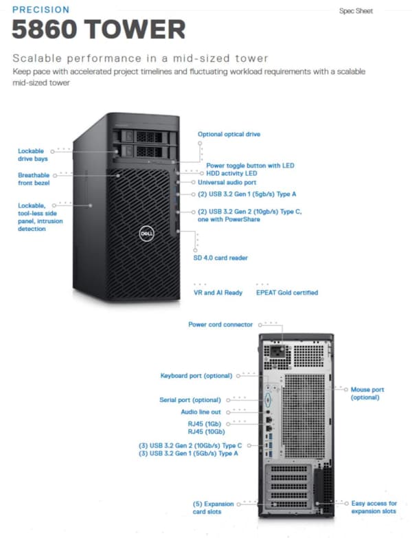 Dell Precision 5860 computer