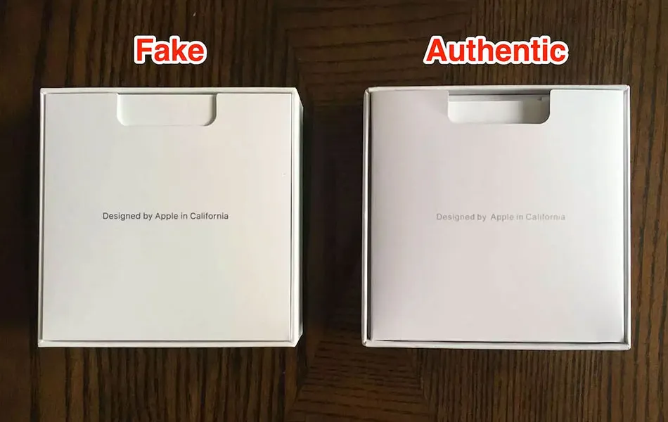 Airpods Desined by Apple sentence on the inside of the box